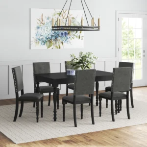 Candace 6 - Person Four Leg Dining Set